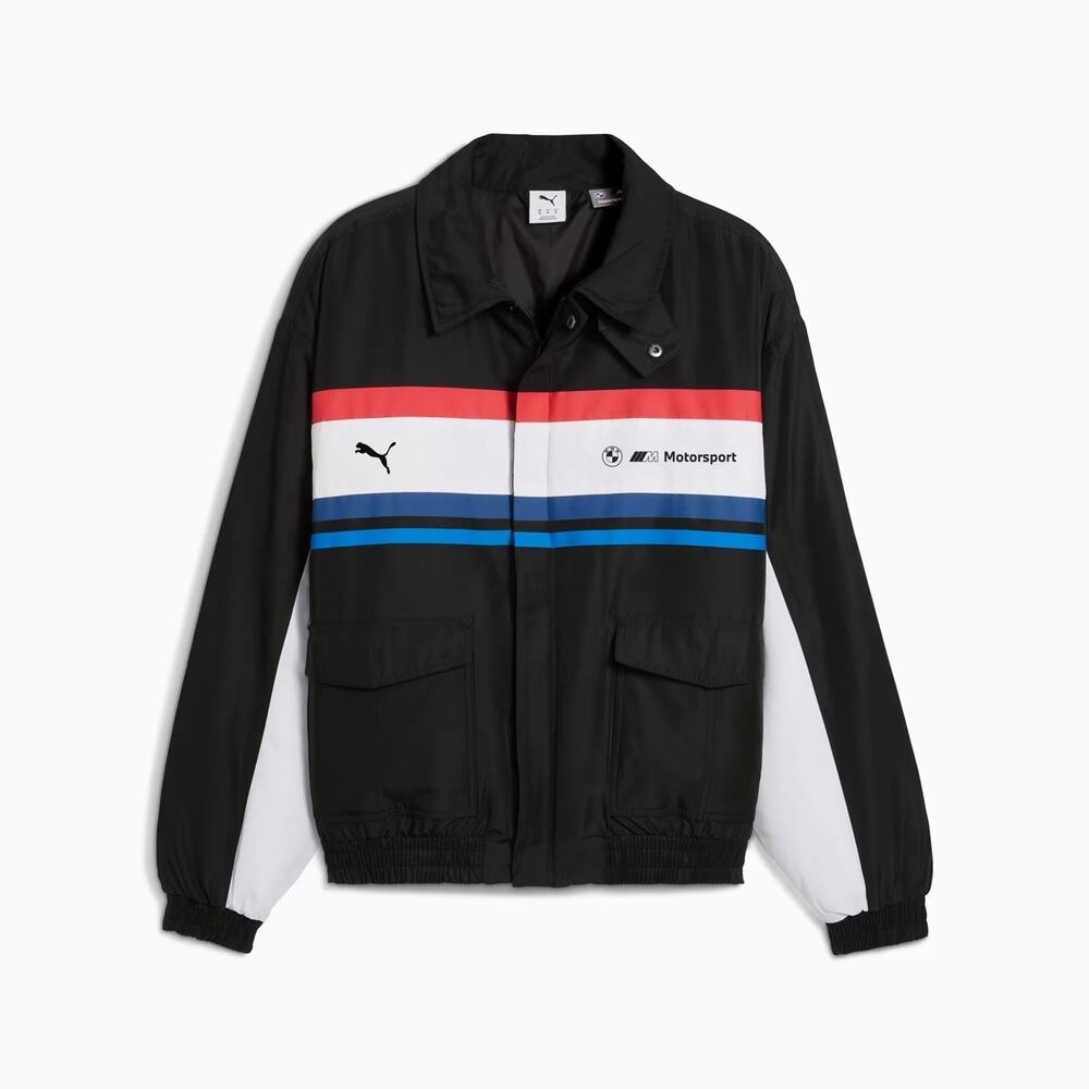 Puma x BMW M Motorsport Jacket Black White Red Athletic Outerwear 632